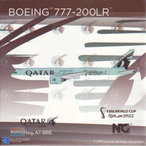 NGM72043 1:400 NG Model Qatar Airways B777-200LR Reg #A7-BBE 'FIFA World Cup - Picture 1 of 3