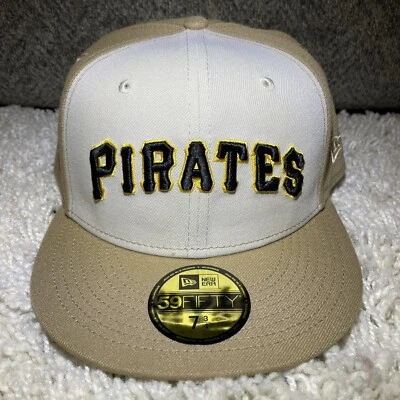 New Era Pittsburgh Pirates Hat Cap Fitted Men’s Size 7 3/4 59Fifty Khaki Patch - Image 1 of 4