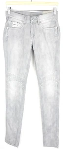 Legging Pepe Jeans Wisp Fit Mujer W26/L34 Gris Blanqueado Cremallera Fly - Imagen 1 de 8
