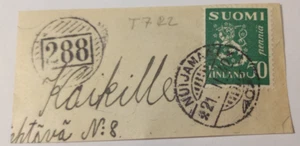 Finnland * Nummernstempel * Nr 288 * T7/R2 * Nuijamaa-Kot * M-1930 * - Bild 1 von 1