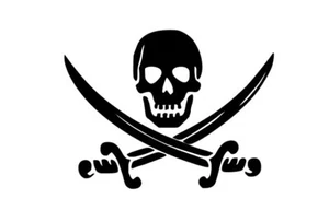 Calico Jack Sticker Decal Vinyl Pirate Jolly Roger flag - Picture 1 of 2
