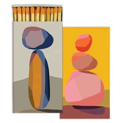 Balancing Rock Set of 3 Large Matchboxes with Wooden Matches - Image 1 of 2