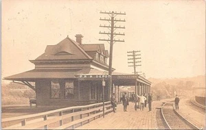 Middletown Pennsylvania Railroad Depot Scene RPPC early 1900s - Picture 1 of 2