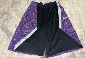 Nike boys dri fit Basketball shorts Black Purple Youth boys Sz xl X-Large - Picture 1 of 4