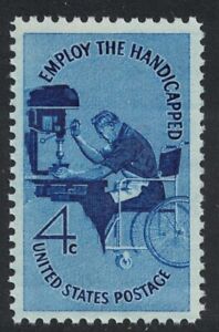 Scott 1155- Employ the Handicapped, Wheelchair- MNH 4c 1960- unused mint stamp