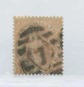 1880 2/ Plate 1 FA brown used with a London numeral 1 - Picture 1 of 1