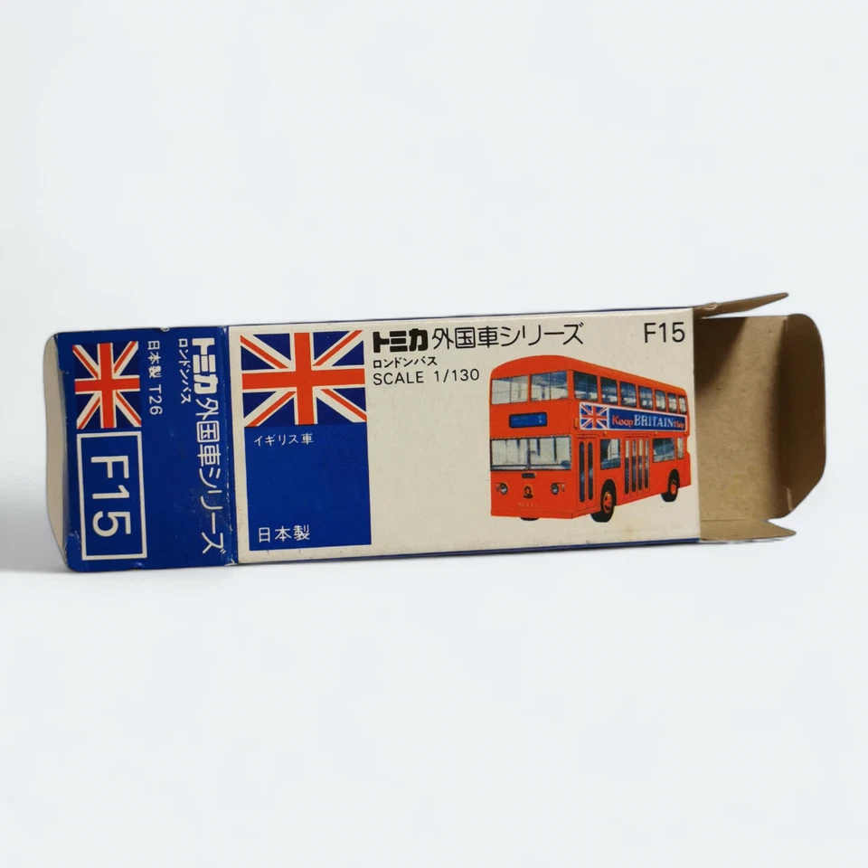 Vintage Tomica London Bus PACKAGE BOX ONLY for F15 Diecast Car Toy TOMY 1/130 - Image 1 of 4