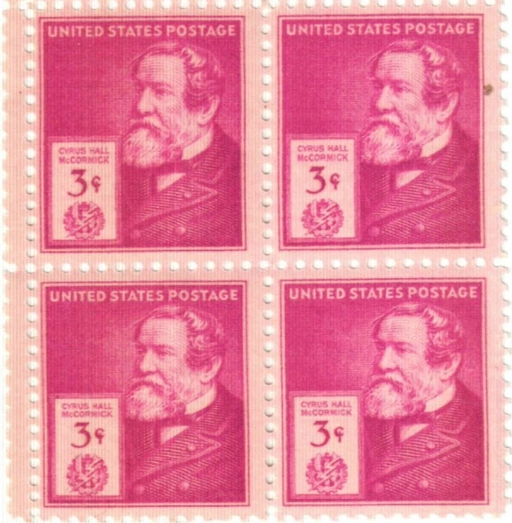 United States 3¢ Cyrus Hall McCormick Postage Stamp #891 Pack of 100 - Image 1 of 1