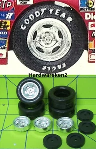 KAROSSERIETEIL - NASCAR 1980-1990er 5-LOCH RENNRAD mit REIFEN - 1/24 - Bild 1 von 3