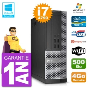 PC DELL 7020 SFF Intel i7-4790 RAM 4Go Scheibe 500Go Dvd-Brenner Wifi W7 - Bild 1 von 4