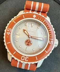 Swatch X Blancpain Bioceramic Scuba FIFTY FATHOMS Artic Ocean Edition Watch New - Picture 1 of 6