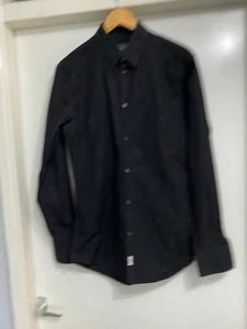 DSQUARED MEN'S BLACK  TAILORED DEAN CLASSIC LONG SLEEVE SHIRT SZ 50 100% AUTHEN - Picture 1 of 7
