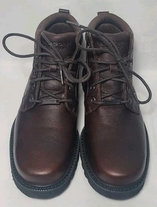 Rockport Bold Moves Plain Toe Boot Waterproof Brown Lace-Up M76816 Size 8.5M EUC - Picture 1 of 13