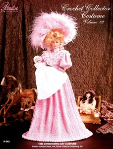 Paradise Volume 32 1896 Christening Day Costume Fashion Doll Crochet Leaflet - Picture 1 of 2