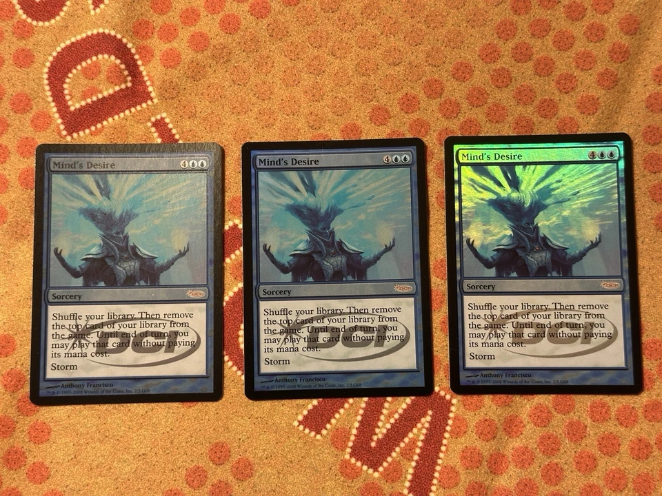 MtG: 3 x DCI Judge Foil Mind’s Desire - NM - Image 1 of 2