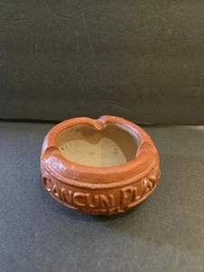 BEAUTIFUL VINTAGE CANCUN PLAYA HOTEL HANDMADE CLAY ASHTRAY - Picture 1 of 6