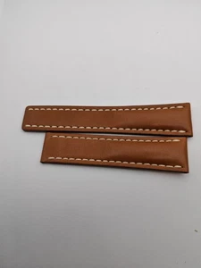 BREITLING BROWN CALFSKIN LEATHER STRAP 22/20MM NEW 434X - Picture 1 of 7