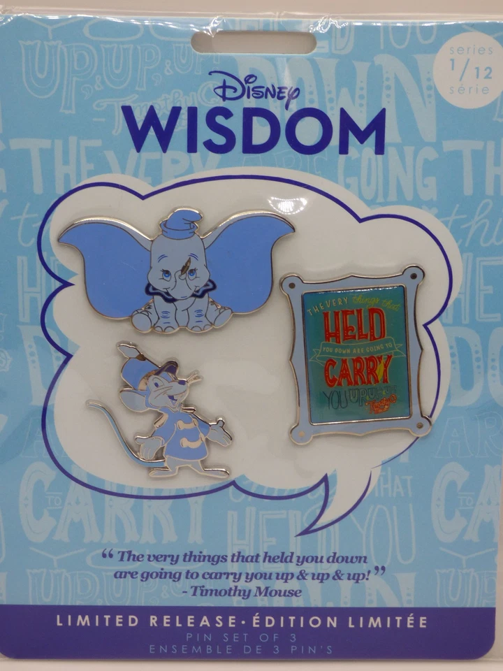 Disney Pins - Wisdom Series LE Pin Set - January 2019 - Dumbo - Image 1 of 4