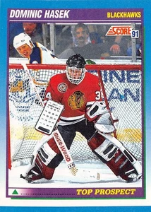 1991-92 Score Canadian English #346 Dominik Hasek TP RC - Picture 1 of 2