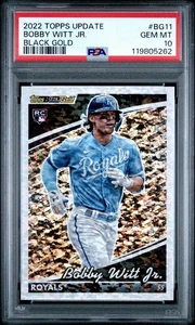 2022 Topps Update Bobby Witt Jr. PSA 10 Black Gold #BG11 - Picture 1 of 2
