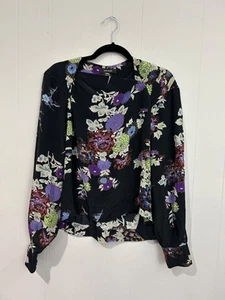 New without tags ISABEL MARANT Sz 36, 4 US midnight blue silk IVIA FLORAL Shirt - Picture 1 of 7