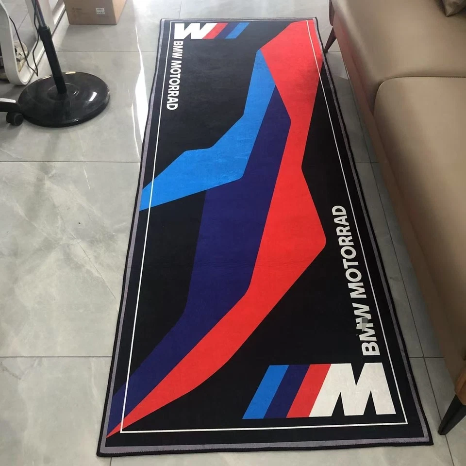 Противоскользящий коврик для гаража мотоциклетной мастерской для BMW Motorrad MSport 220x80 см - Изображение 1 из 3