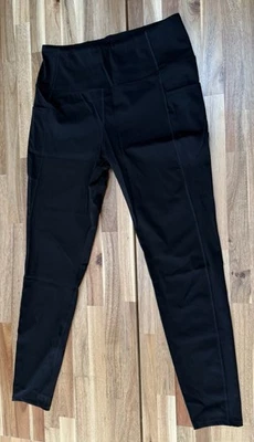 Black Leggings with Pockets Activewear Casual Athleisure Yoga Pants Large - Image 1 of 4