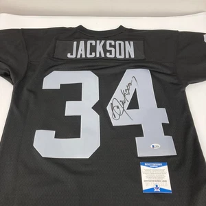 Bo Jackson Signed 1988 Oakland Raiders Mitchell & Ness Jersey Beckett COA - Picture 1 of 10