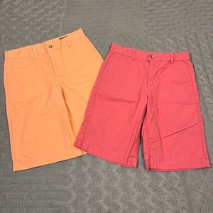 Vineyard Vines Chino Shorts Orange and Salmon Bundle ~ 14 - Picture 1 of 13