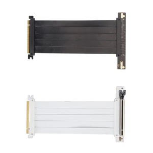 PCIE 4.0 X16 Riser Cable High Speed Flexible Extender Card Extension Port 90 SAL - Afbeelding 1 van 53