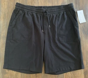 NWT Athleta Farallon Bermuda Shorts Organic Cotton Elastic Waist Black Plus 2X - Picture 1 of 16
