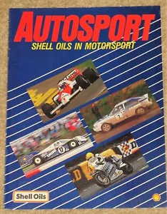 Autosport SHELL OILS in MOTORSPORT GUIDE 1987 - F1 Le Mans Rally Touring Cars - Picture 1 of 9