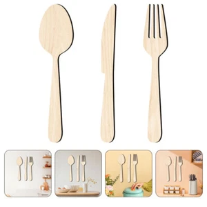Tenedor de madera de cocina cuchara cuchillo letrero Letrero Madera Para Cocina Tenedor - Imagen 1 de 12