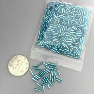 600Pcs/lot 2x6mm Long Glass Bugle Tube Spacer Beads for DIY Jewelry Making#