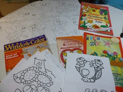 Window Color-Vorlagen-Konvolut 🌺🌼🌷-Ostern, Blumen ,Vorlagen... - Bild 1 von 2