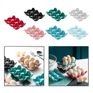 Ceramic Egg Tray Holder for Fresh Eggs - Kitchen Storage Solution - Picture 1 of 16