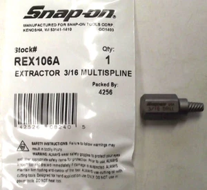 Snap-On REX106A 3/16" Multispline Extractor USA - Picture 1 of 1