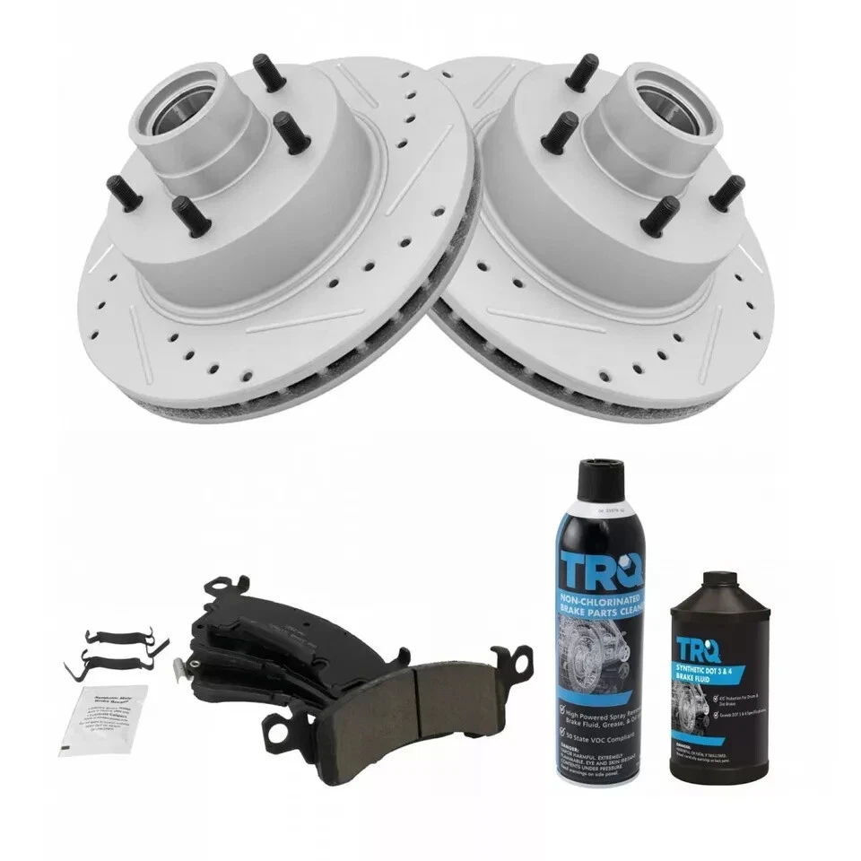 Kit de pastillas de cerámica Posi y rotor de rendimiento de freno delantero con productos químicos Foto 1 de 1