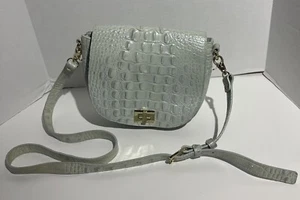 Brahmin Leather Light Blue Shoulder Bag Purse. Small - Picture 1 of 6
