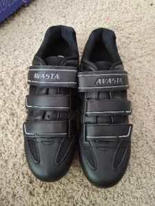 Zapatos de ciclismo Avasta para hombre talla 8 para mujer 9,5 EU 41 negros 3 correas ajustables - Imagen 1 de 4