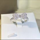 Ribbon Bow Ring New .925 Sterling Silver Size 4 5 6 7 8 9 10 Clear Cz Bowtie Usa