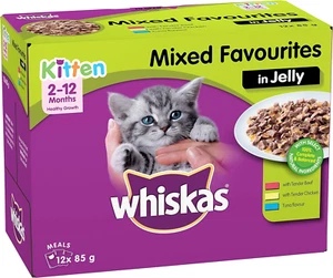 Whiskas Kitten Mixed Favourites in Jelly Cat Wet Food 85 G (Pack of 60) - Picture 1 of 12