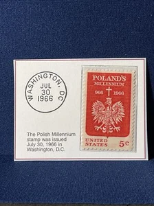 Estampilla The Polish Millennium - 5 centavos de EE. UU. en muy buen estado (1966) como nueva H - Imagen 1 de 2