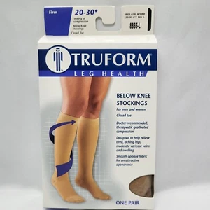 Truform Leg Health Compression Socks - Below Knee - Beige - Large - Picture 1 of 5