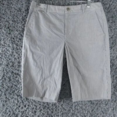 Pantalones Cortos Lauren Ralph Lauren Mujer 6 Negro Blanco Rayas Bermudas Activas 32x12* Foto 1 de 4