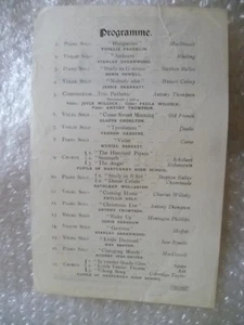 1919 Concert Programme MacDowell Stanley Greenwood Doris Powell Jessie Sherratt - Picture 1 of 2