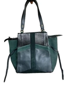 Beautiful Jerome Dreyfuss Anatole Tote Bag Green Leather/Suede - Picture 1 of 23