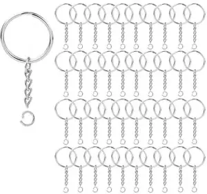 Paquete de 100 llaveros con cadena para hacer joyas artesanales - Bild 1 von 3