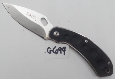 Black 5.11 2010 Model Pocket Knife Drop Point Mike Vellekamp - Rare Recalled - Image 1 of 4