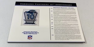 *BRAND NEW* Willabee & Ward NFL 10th Anniversary Carolina Panthers Patch 2004 - Picture 1 of 2